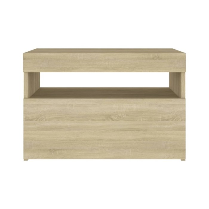 Meuble TV avec lumières LED Chêne sonoma 60x35x40 cm