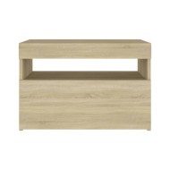 Meuble TV avec lumières LED Chêne sonoma 60x35x40 cm