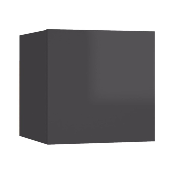 Meuble TV mural Gris brillant 30,5x30x30 cm