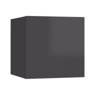 Meuble TV mural Gris brillant 30,5x30x30 cm
