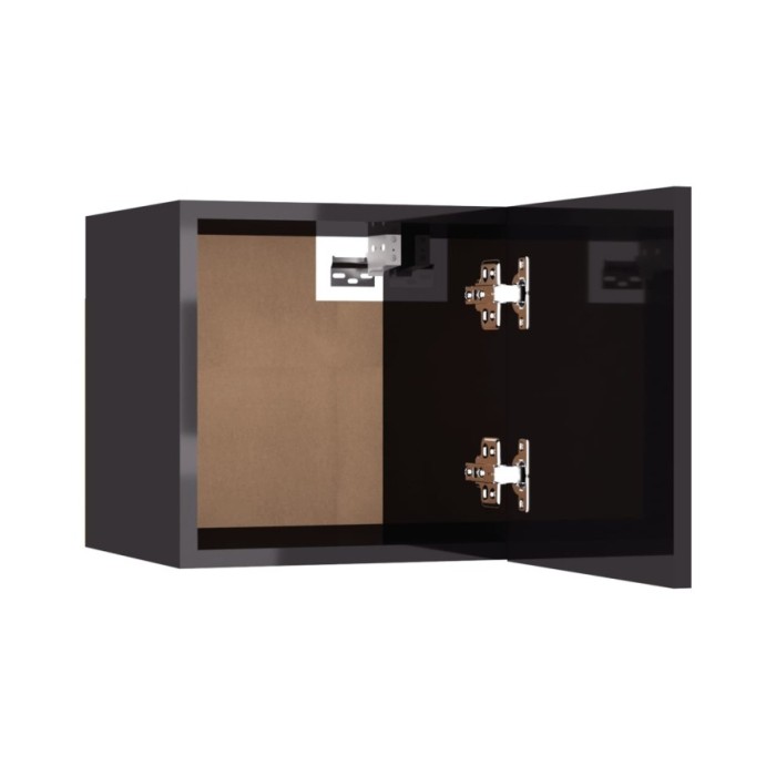 Meuble TV mural Gris brillant 30,5x30x30 cm