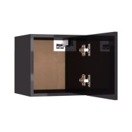 Meuble TV mural Gris brillant 30,5x30x30 cm
