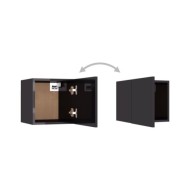 Meuble TV mural Gris brillant 30,5x30x30 cm