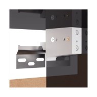 Meuble TV mural Gris brillant 30,5x30x30 cm