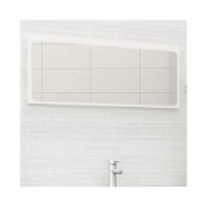Miroir de salle de bain Blanc brillant 100x1,5x37 cm Aggloméré