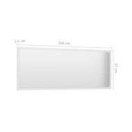 Miroir de salle de bain Blanc brillant 100x1,5x37 cm Aggloméré