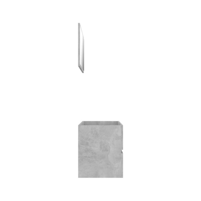 Ensemble de meubles de salle de bain 2 pcs Gris béton Aggloméré