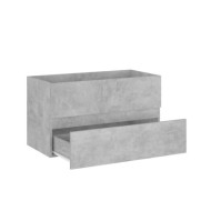 Ensemble de meubles de salle de bain 2 pcs Gris béton Aggloméré