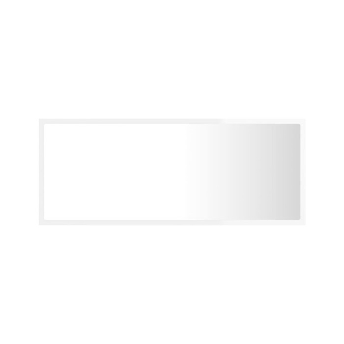 Miroir à LED de bain Blanc brillant 100x8,5x37 cm Aggloméré