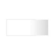 Miroir à LED de bain Blanc brillant 100x8,5x37 cm Aggloméré