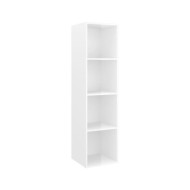 Meuble TV mural Blanc brillant 37x37x142,5 cm Aggloméré