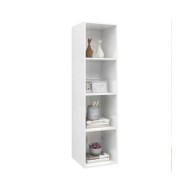 Meuble TV mural Blanc brillant 37x37x142,5 cm Aggloméré
