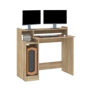 Bureau avec lumières LED Chêne 97x45x90 cm Bois d'ingénierie