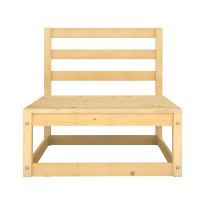 Canapés centraux de jardin 3 pcs Bois de pin massif