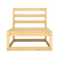 Canapés centraux de jardin 3 pcs Bois de pin massif