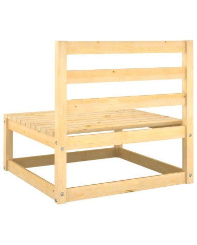 Canapés centraux de jardin 3 pcs Bois de pin massif