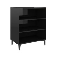 Buffet Noir brillant 57x35x70 cm Aggloméré