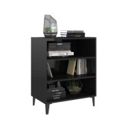 Buffet Noir brillant 57x35x70 cm Aggloméré
