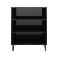 Buffet Noir brillant 57x35x70 cm Aggloméré