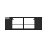 Meuble TV mural Noir brillant 102x35x35 cm Aggloméré