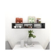 Étagère murale Gris brillant 102x30x17 cm Aggloméré