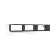 Étagère murale Gris brillant 102x30x17 cm Aggloméré