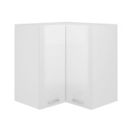 Armoire d'angle suspendue Blanc brillant 57x57x60 cm Aggloméré