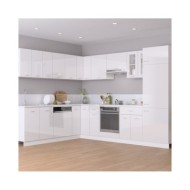 Armoire d'angle suspendue Blanc brillant 57x57x60 cm Aggloméré