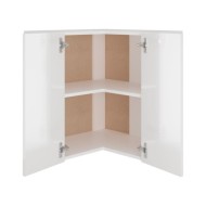 Armoire d'angle suspendue Blanc brillant 57x57x60 cm Aggloméré