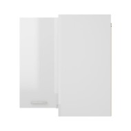 Armoire d'angle suspendue Blanc brillant 57x57x60 cm Aggloméré