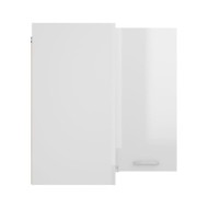 Armoire d'angle suspendue Blanc brillant 57x57x60 cm Aggloméré