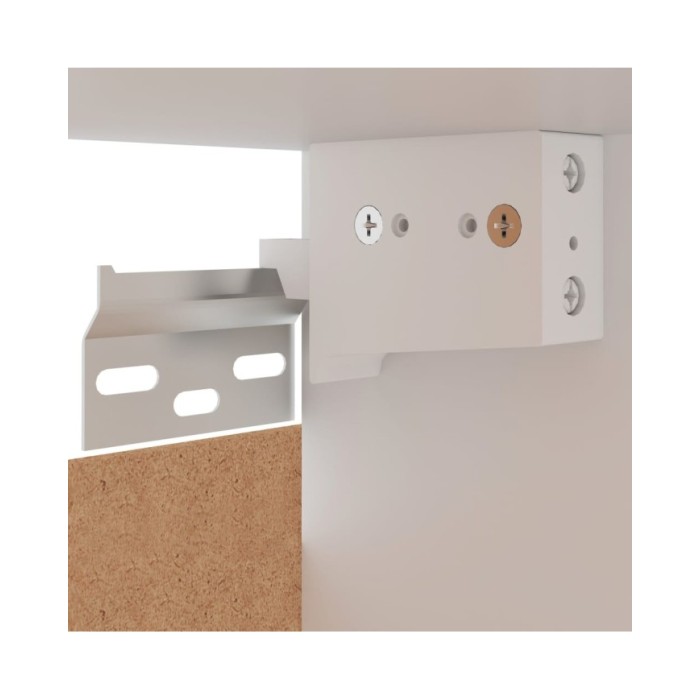 Armoire d'angle suspendue Blanc brillant 57x57x60 cm Aggloméré