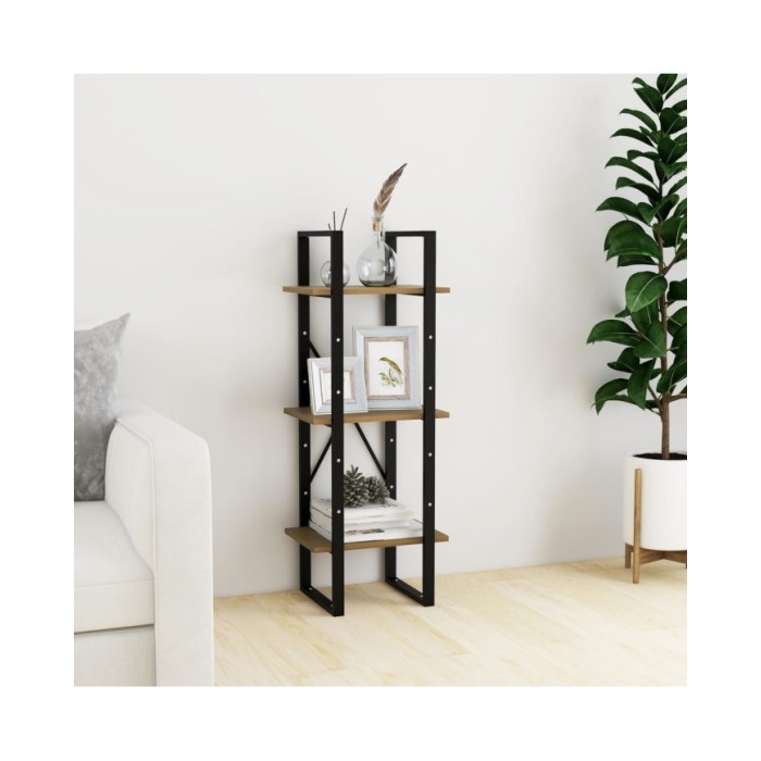 Bibliothèque à 3 niveaux Marron miel 40x30x105 cm Bois de pin