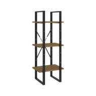 Bibliothèque à 3 niveaux Marron miel 40x30x105 cm Bois de pin