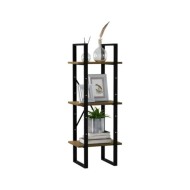 Bibliothèque à 3 niveaux Marron miel 40x30x105 cm Bois de pin