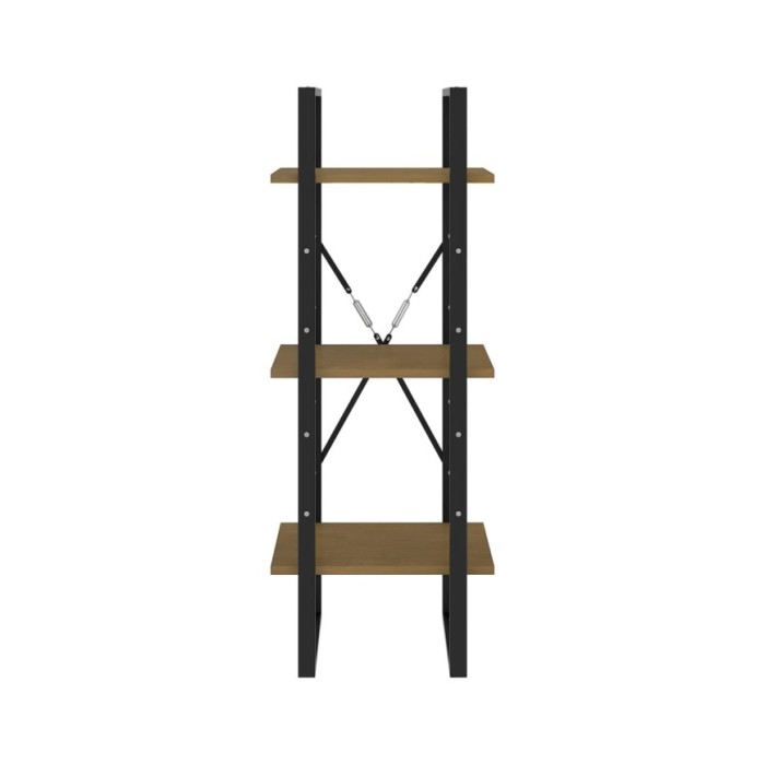 Bibliothèque à 3 niveaux Marron miel 40x30x105 cm Bois de pin