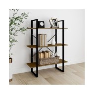 Bibliothèque à 3 niveaux Marron 80x30x105 cm Bois de pin massif
