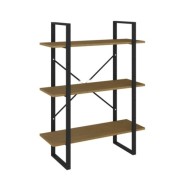 Bibliothèque à 3 niveaux Marron 80x30x105 cm Bois de pin massif