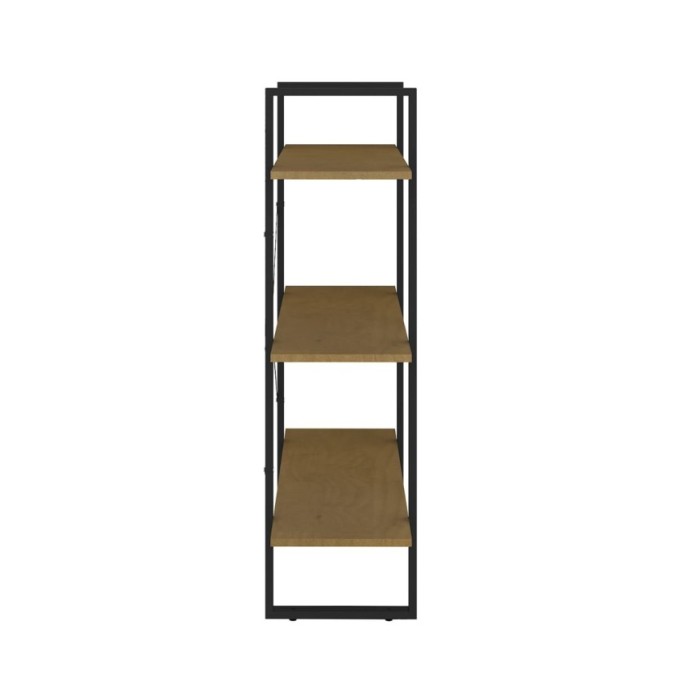 Bibliothèque à 3 niveaux Marron 80x30x105 cm Bois de pin massif