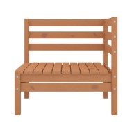 Canapés d'angle de jardin 2 pcs Marron miel Bois de pin massif