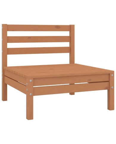 Salon de jardin 4 pcs Bois de pin massif Marron miel