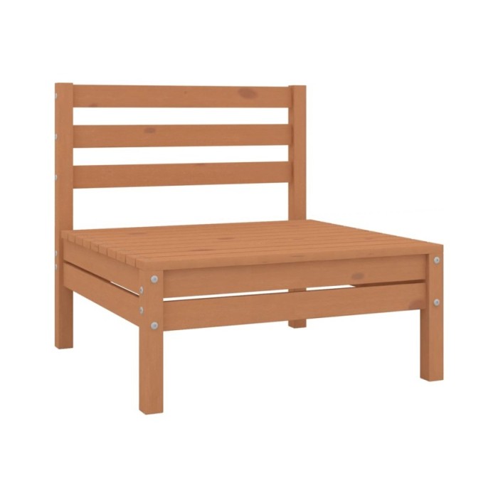 Salon de jardin 4 pcs Bois de pin massif Marron miel