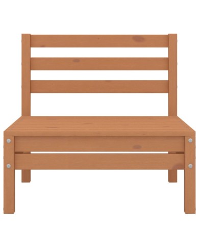 Salon de jardin 4 pcs Bois de pin massif Marron miel
