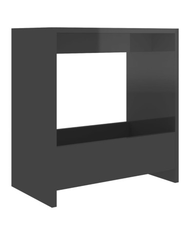 Table d'appoint Gris brillant 50x26x50 cm Aggloméré