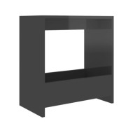 Table d'appoint Gris brillant 50x26x50 cm Aggloméré
