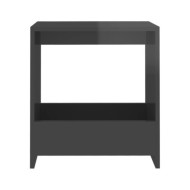 Table d'appoint Gris brillant 50x26x50 cm Aggloméré