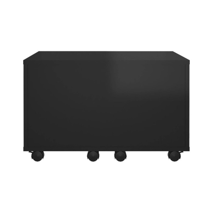 Table basse Noir brillant 60x60x38 cm Aggloméré