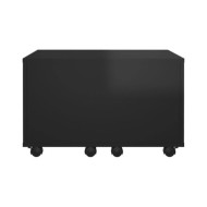 Table basse Noir brillant 60x60x38 cm Aggloméré