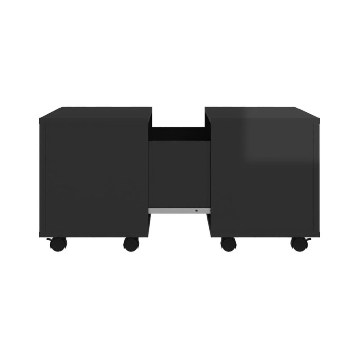 Table basse Noir brillant 60x60x38 cm Aggloméré