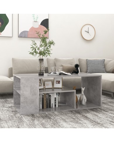 Table basse Gris béton 100x50x40 cm Aggloméré 